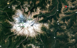 Mt. Rainier Gondola is on Crystal Mountain, northeast of Mt. Rainier.